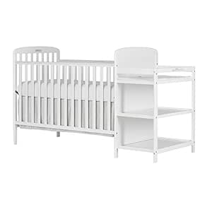 crib with changing table on left side