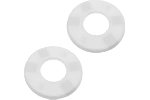 GWYAN 2 Pack Wall Split Flange ABS Round Escutcheon Plate for 1-3/4"/ 44mm Diameter Pipe Faucet Decoration Accessories (White)