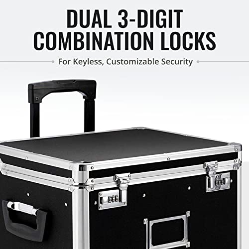 Vaultz Portable File Storage Box with Handle 14.5" x 17.5" x 15.5