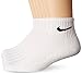 NIKE Unisex Performance Cushion Quarter Socks with Bag (6 Pairs), White/Black, Medium