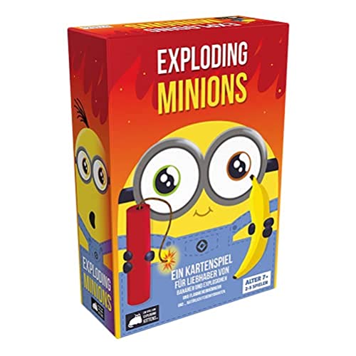 Exploding Kittens | Exploding Minions | Jeu de fête | Jeu de Cartes | 2 à 5 Joueurs | À partir de 7 Ans | 15+ Minutes | Allemand