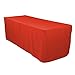 LinenTablecloth 8 ft. Fitted Polyester Tablecloth Red