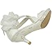 Kids Dress Sandals Girls Clear Rhinestone Low Heel side Flower Back Zipper