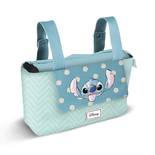 Lilo e Stitch Lovely-Borsa Organizer per Passeggino Hamper Mommy, Blu, 31 x 27 cm
