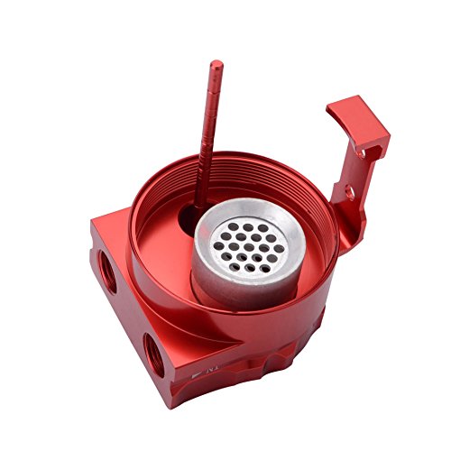 EVIL ENERGY 00590RD Red Universal Aluminum Oil Catch Reservoir Tank Breather Filter Kit 280ml - Thumbnail 2