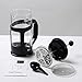Viankors french glass press coffee machine coffee and tea family size (963.9 gram, 1000 ml) classic collection heat-resistant borosilicate glass bonus screen stainless steel easy to clean