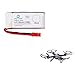 DEERC Two 3.7V 750mAh F181C V686 H12W H12C Rechargeable Li-Po Quadcopter Batteries To Increase Flight Time(18 Min),With 5 In 1 Max 2.5A Current Input Fast Battery Charger