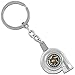 Minituare Spinnable Turbocharger Compressor Key Chain (Polished Chrome)