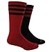 Adidas Men's Team Crew Sock (Pack of 2), One Size Fits All, University Red/Black