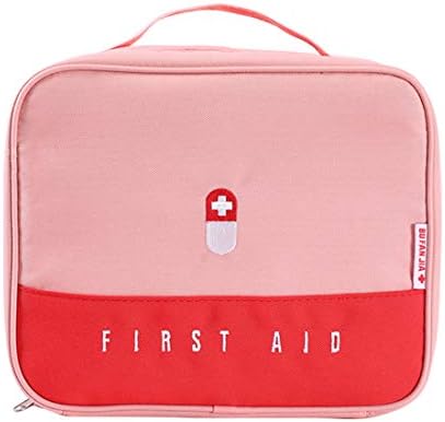 Zippered First Aid Bag Medication Organizer Emergency Empty Pouch Carrier with 5 Pockets Oxford Cloth Travel Medicine Pill Case with Handle Medical Embroidered Bags 9.84 x 7.87 x 5.31 inches (Pink) 1 Zippered First Aid Bag Medication Organizer Emergency Empty Pouch Carrier with 5 Pockets Oxford Cloth Travel Medicine Pill Case with Handle Medical Embroidered Bags 9.84 x 7.87 x 5.31 inches (Pink)