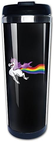 Unicorn Farting A Rainbow Travel Coffee Mug Water Bottle