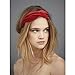 Twist Flower Headband - Colorful Jean Chiffon Broad Hairband for Women,Lady,Kids-Girls Hair Band(Red)