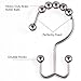 COSFY Shower Curtain Hooks Rings, Rust-Resistant Metal Double Glide Shower Hooks for Bathroom, Modern Decorative Design Shower Rods Curtains - Nickel