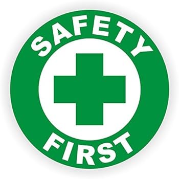 Safety First Hard Hat Sticker Helmet Decal Label Lunch Tool Box