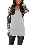 ZANZEA Women's Sexy Leopard Long Sleeve Chiffon Loose Blouse Casual Top Pullover