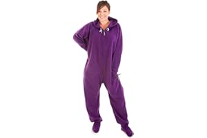 Forever Lazy Footed Adult Onesies, One-Piece Pajama Jumpsuits for Men and Women, Unisex. with Detachable Feet.
