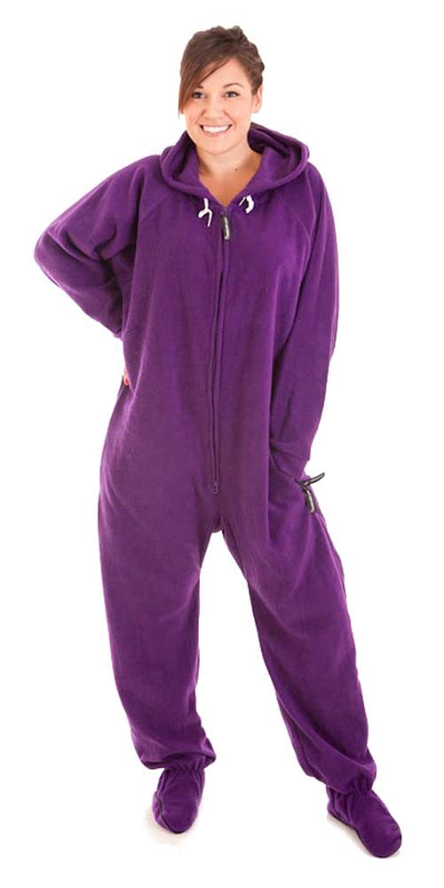 Photo 1 of Forever Lazy Footed Adult Onesie - Purple People Sleeper - XXS