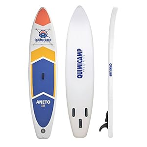 QUIMICAMP – Tabla de Paddle Surf hinchable, 15cm de espesor, incluye remo, bolsa de transporte, hinchador y kit de preparación/reparación