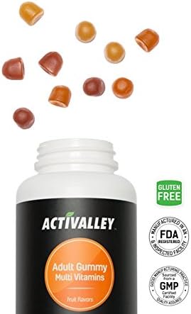 Activalley™ Adult Gummy Multivitamins | 90 Gummies combining with Vitamin A, C, D, E, B-6, B-12, Biotin, Zinc and more!