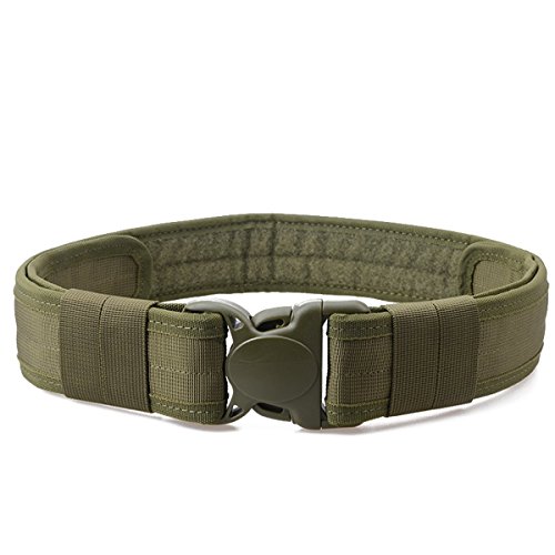 Triwonder Men's Tactical Heavy Duty Belt Combat Gear Utility Belt with Side Release Buckle (Green)