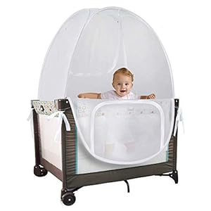 Baby Pack ‘N’ Play Pop Up Tent Safety Net, Protects from Insects, Mosquitoes and from Baby Climbing Out, See Through…