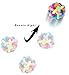 12 PCS Rainbow Bouncy Fidget Orbit Balls - Stress Relief Rubber Sensory Fiddle Squeeze Atom Toys - Ideal for Kids and Adults Party Favors