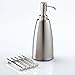 InterDesign Forma Stainless Steel Liquid Soap & Lotion Dispenser Pump for Kitchen or Bathroom Countertops, Brushed