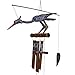 Cohasset Gifts 174P Cohasset Passion Bobbing Head Bird Bamboo Wind Chime, Hand Painted Purple Spotted Design