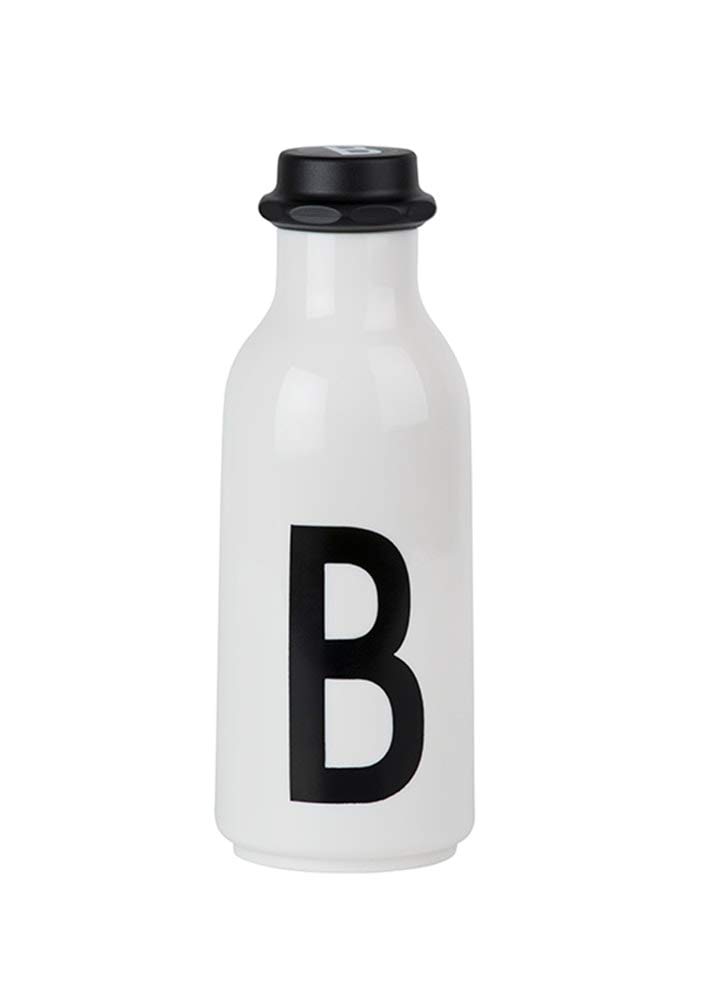 Design Letters Personal Tritan Water Bottle (B) - 500ml BPA-free and BPS-free Leak-proof Tritan Drinking Bottle in Nordic Design for Adult, Kids, Outdoor, Office, Sports, School, Available from A-Z