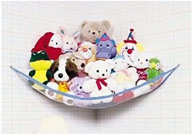 Deluxe Pet Net - Stuffed Animal &amp; Toy Organizer - 25.5" Deep X 51" Wide x 36" Length - White Trim and Net, 2 Count