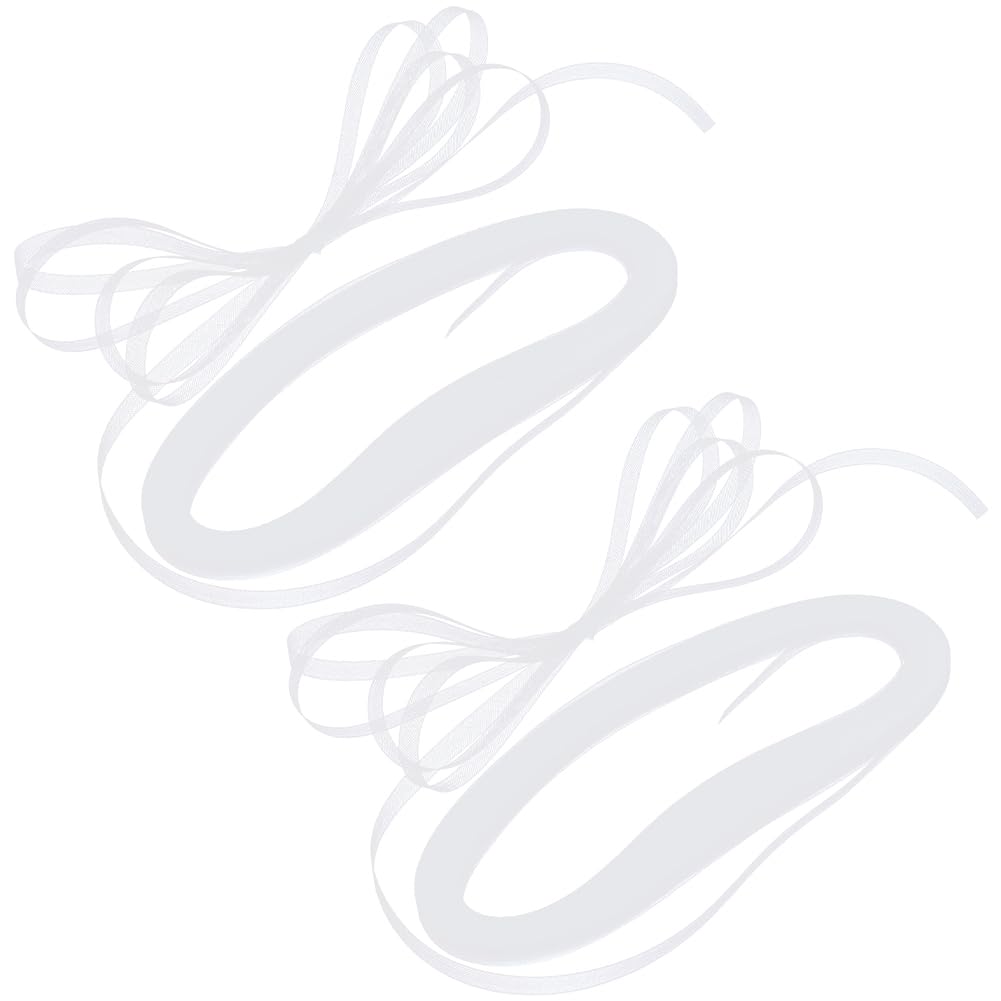 GORGECRAFT 100 Yards 2 Rolls White Stiff Braid Trim 10mm Wide Polyester Mesh Horsehair Ribbon Braid Hard Crinoline Trim for Boning Sewing Wedding Gowns Dress Skirt Hat Accessories Gift Wrapping