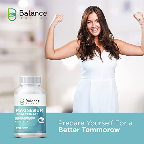 Magnesium Bisglycinate 200mg High Absorption Chelated 120 Vegan