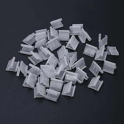 Photo 1 of 100Pcs Transparent Plastic V-Shaped Balloon Clips, Party Supplies for Wedding, Halloween Decorations