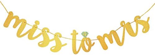 Miss to Mrs Banner Bachelorette Party and Bridal Shower Decoration Supplies