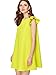 Romwe Women's Ruffle Trim Sleeve Summer Beach A Line Loose Swing Dress Yellow L