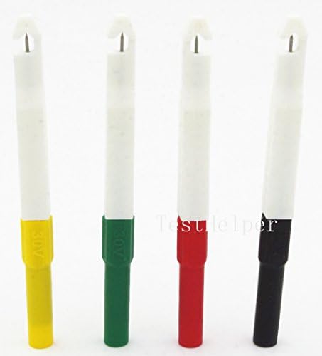 TestHelperTP920RBYG Electronic Specialties 3.25 x 0.25 x 0.25 Mini Back Test Probe/Wire with 4mm Banan Plugs Green/Yellow/Red/Black