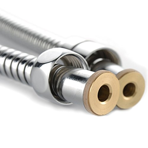 VCCUCINE Replacement 304 Stainless Steel Chrome Bath Handheld Shower Hose, 59 Inches(1.5 Meters) (4.9 Ft) Hose with Solid Brass Connector