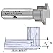 Whiteside Router Bits 3347 Locking Drawer Glue Joint Bit with 1-Inch Large Diameter 1/2-Inch Cutting Length
