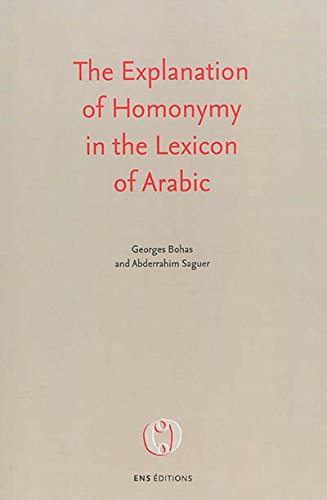 The  explanation of homonymy in the lexicon of Arabic