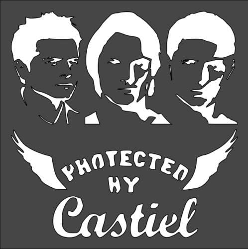 1-5.5x5.5 inch Stencil, Supernatural Castiel Sam Dean (#n4r-5): Amazon ...
