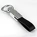 maycom® Detachable Through Waist Belt Double Loops Black Leather Strap Keyring Keychain Key Chain Ring Key Fob Keychains 84015