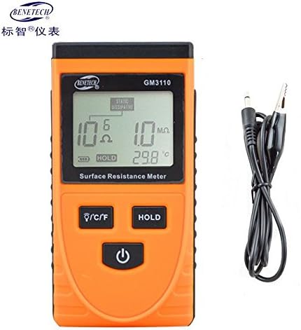 2017 Hot sale GM3110 Portable LCD display surface resistance meter tester with Data Holding function 10^(3) - 10^(12)
