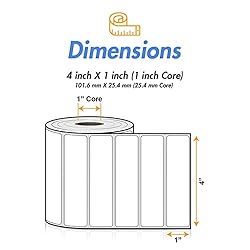 OfficeSmartLabels – 4" x 1" Direct Thermal Labels