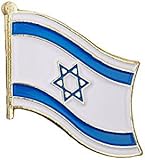 Backwoods Barnaby Istael Flag Metal Lapel Pin with Gold Clasp (Israeli broach, 0.75