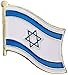 Backwoods Barnaby Istael Flag Metal Lapel Pin with Gold Clasp (Israeli broach, 0.75