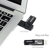 ENUODA 64GB USB 3.0 Flash Drive Swivel Pen Drive Black Red Fast Storage view 6