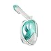Boha Full Face Snorkel Mask AtlantiSea 180°, GoPro Compatible, Dry Top Snorkeling Tube for Diving Underwater, Panoramic View, Anti-Fog, Anti-Leak Design (Astro Teal, S/M)