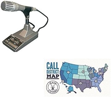 Kennwood Desktop microphone, 8-pin round, deluxe and Ham Guides TM Pocket Reference Card Bundle