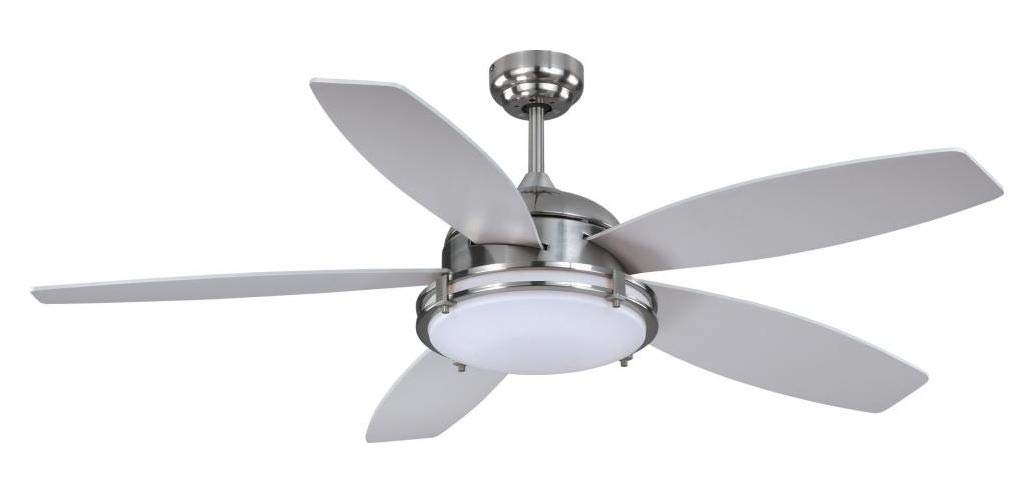 Satin Nickel Tali Led Single Light 5 Blade Integrated Led Hanging