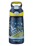 Contigo AUTOSPOUT Straw Striker Kids Water Bottle, 14 oz, Nautical Sunken Ship